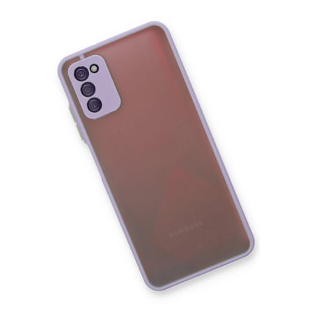 STR STORE Samsung Galaxy A03S Kılıf Montreal Silikon Kapak - Mor GBZS