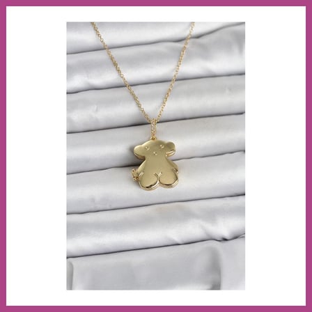 STR STORE 316L Çelik Zincir Gold Renk Ayıcık Model Açılabilir Kadın Kolye GBZS