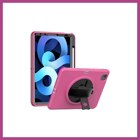 STR STORE iPad 2025 10.9 10.Nesil (A16) Kılıf Hand Strap Tablet Kılıfı - Pembe GBZS