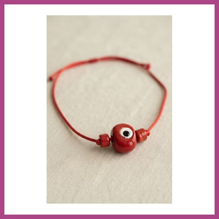 STR STORE Handmade Bohem Kırmızı Nazar Kolye GBZS