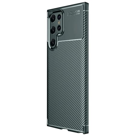 Str Store Samsung Galaxy S25 Ultra Uyumlu Kılıf Auto Focus Karbon Kapak - Koyu Yeşil Gbzs