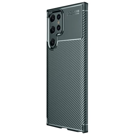 Str Store Samsung Galaxy S25 Ultra Uyumlu Kılıf Auto Focus Karbon Kapak - Koyu Yeşil Gbzs