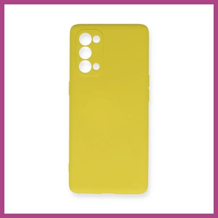STR STORE Reno 5 Pro Uyumlu Kılıf Nano içi Kadife Silikon - Sarı GBZS