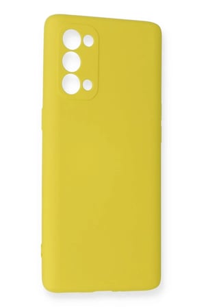 STR STORE Reno 5 Pro Uyumlu Kılıf Nano içi Kadife Silikon - Sarı GBZS