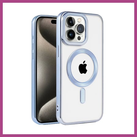 STR STORE iPhone 14 Pro Max Uyumlu Kılıf Kronos Magsafe Kapak - Sierra Blue GBZS