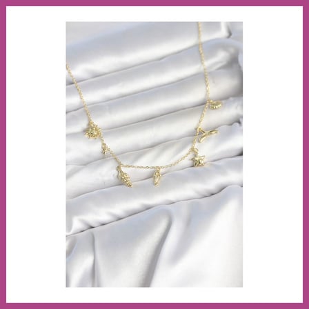 STR STORE Pirinç Gold Renk Minimal Deniz Konsept Kadın Kolye GBZS