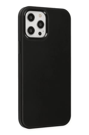 STR STORE iPhone 12 Pro Max Uyumlu Kılıf Asya Deri Silikon - Siyah GBZS