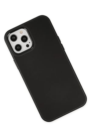 STR STORE iPhone 12 Pro Max Uyumlu Kılıf Asya Deri Silikon - Siyah GBZS