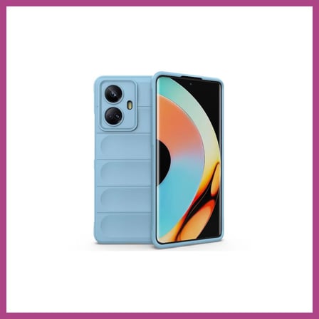 STR STORE Realme 10 Pro 5G Uyumlu Kılıf Optimum Silikon - Sky Blue GBZS