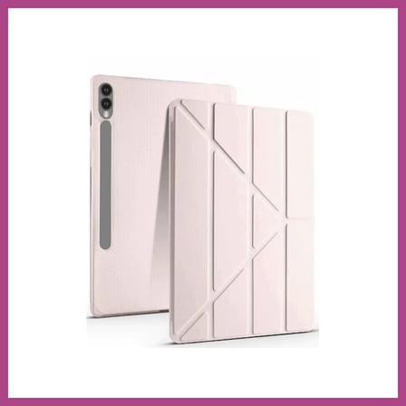 Str Store Samsung Galaxy X610 Tab S9 Fe Plus 12.4 Kılıf Kalemlikli Mars Tablet Kılıfı - Rose Gold Gbzs