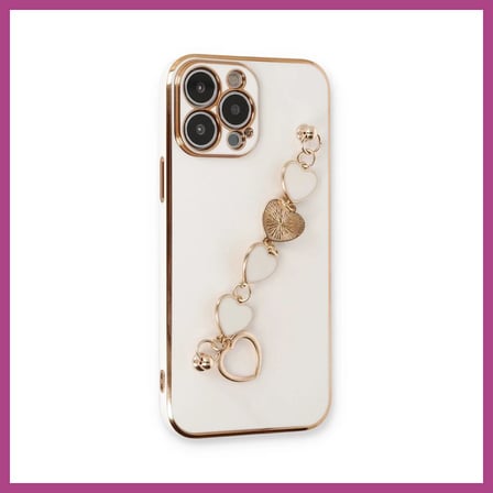 STR STORE iPhone 14 Pro Uyumlu Kılıf Esila Silikon - Beyaz GBZS