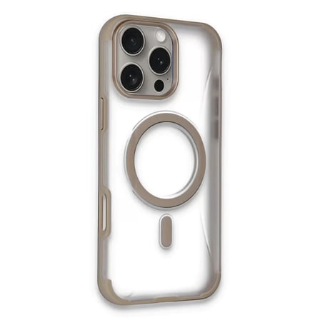 STR STORE Joko iPhone 14 Pro Max Uyumlu Hilton Magsafe Kapak - Gold GBZS