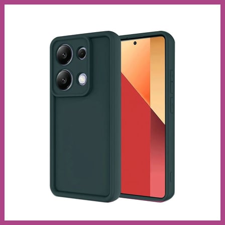 STR STORE Redmi Note 13 Pro 4G Uyumlu Kılıf Viera Silikon - Koyu Yeşil GBZS