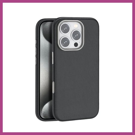 STR STORE Joko iPhone 16 Pro Uyumlu Wonder Deri Magsafe Kapak - Siyah GBZS