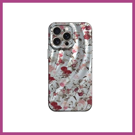 STR STORE iPhone 14 Pro Uyumlu Kılıf Crew Desenli Kapak - Çiçek GBZS