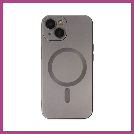 STR STORE iPhone 14 Plus Uyumlu Kılıf Moshi Lens Magneticsafe Silikon - Füme GBZS