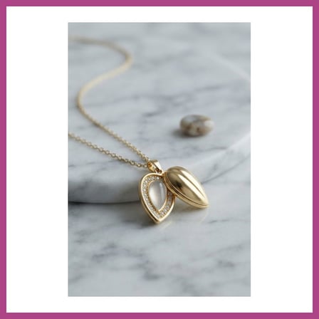 STR STORE 316L Çelik Zincir Gold Renk Damla Tomurcuk Model Kolye GBZS