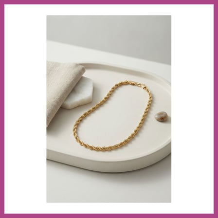 STR STORE CM Burgu Model Gold Renk 10 mm Kalınlık 50 cm Kadın Kolye GBZS