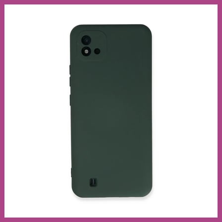 STR STORE Realme C11 2021 Uyumlu Kılıf Nano içi Kadife Silikon - Koyu Yeşil GBZS