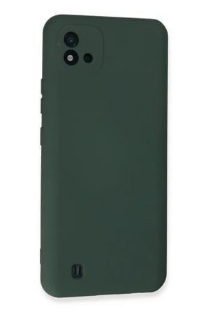 STR STORE Realme C11 2021 Uyumlu Kılıf Nano içi Kadife Silikon - Koyu Yeşil GBZS
