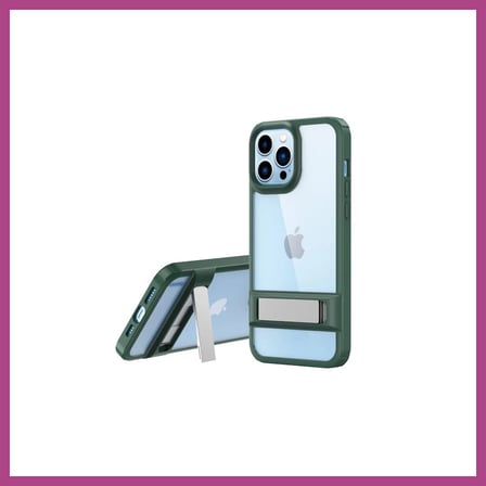 STR STORE iPhone 13 Pro Uyumlu Kılıf Rolet Stand Kapak - Yeşil GBZS