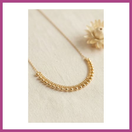 STR STORE Gold Pirinç Topçuk Model Kadın Kolye GBZS