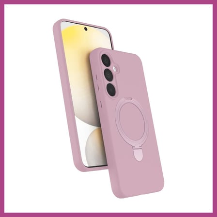 STR STORE Samsung Galaxy A25 5G Uyumlu Regal Magsafe Standlı Kapak - Açık Pembe GBZS