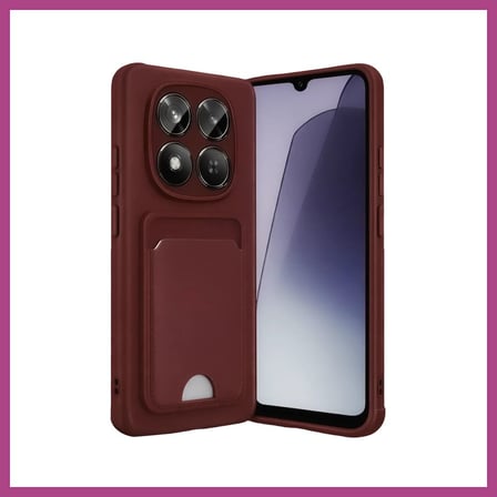 STR STORE Redmi Note 15 4G Uyumlu Kelvin Kartvizitli Silikon - Bordo GBZS