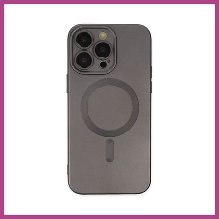 STR STORE iPhone 13 Pro Uyumlu Kılıf Moshi Lens Magneticsafe Silikon - Füme GBZS
