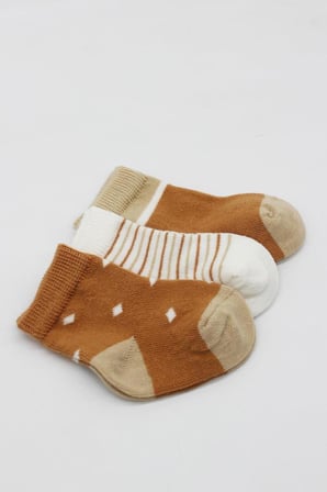 STR STORE 3'Lü Penye Erkek Soket Çorap 10111 Hardal · Beden: 0-3 Ay · Renk: Hardal GBZS