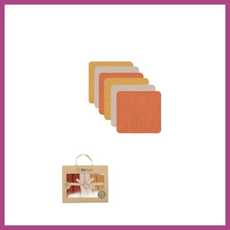 STR STORE 6'lı Müslin Mendil 20x20 cm 90106 Kiremit Bej Hardal · Renk: Kiremit Bej Hardal GBZS