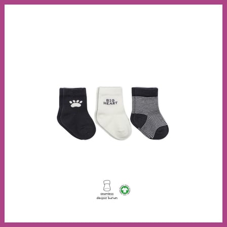 STR STORE NessiWorld 3'Lü Penye Soket Çorap BS10110 Antrasit · Beden: 0-3 Ay · Renk: Antrasit GBZS