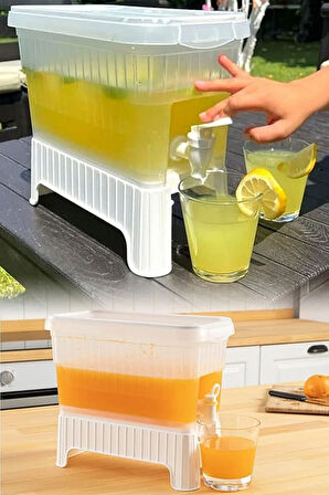 GüncelÇarşı 4 Lt Musluklu Ve Ayaklı Buzdolabı Sebili, Su Sebili, Limonata, Piknik, Balkon, Meşrubat, Masa Sebili