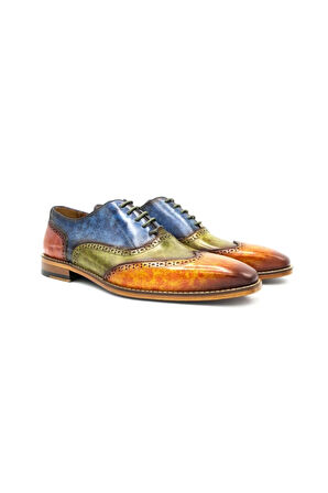 Mixed Color Pelitte Patina Dress Shoes