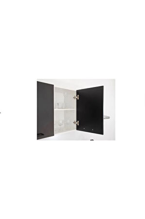 Asya Mutfak Üst Modül Çok Amaçlı Dolap 60 Cm - Antrasit