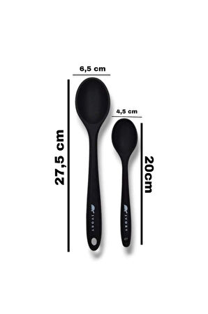 2'li silikon kaşık seti (20 - 27,5 cm) PEMBE