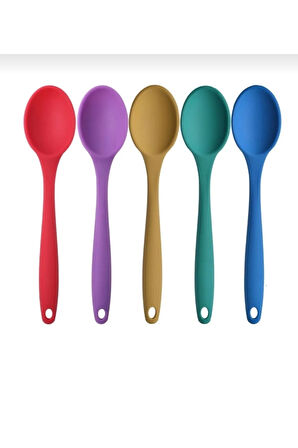 Yanmaz Yapışmaz Silikon Kaşık Seti 5 adet