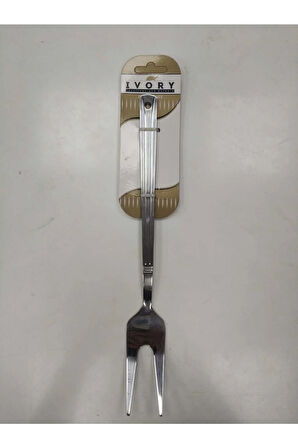 Paslanmaz Servis Çatalı Uzun Saplı - Asılabilen Servis Çatalı 30 cm