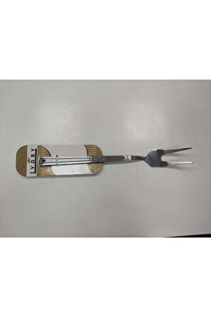 Paslanmaz Servis Çatalı Uzun Saplı - Asılabilen Servis Çatalı 30 cm