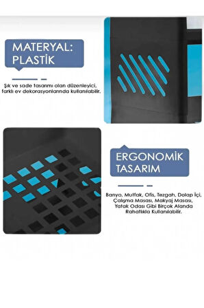 2 Katlı Plastik Ayrılabilir Mutfak Organizeri