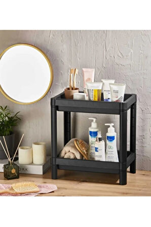 2 Katlı Plastik Ayrılabilir Makyaj Organizeri