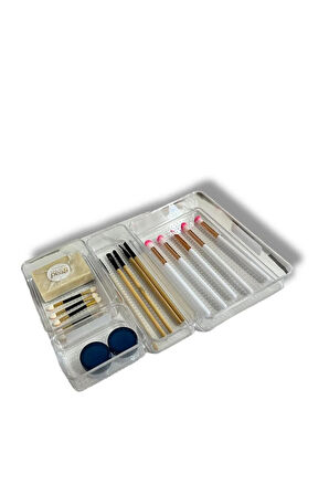 BeautyBox 4 Parça Şeffaf Çok Amaçlı Organizer Seti