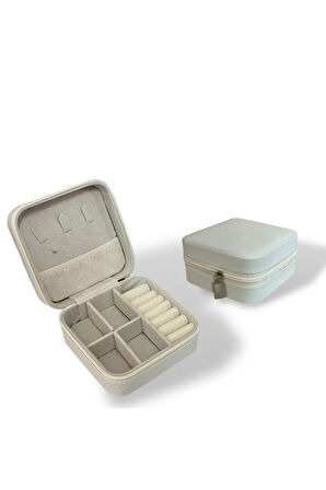 Bölmeli Takı Kutusu & Organizer BEYAZ