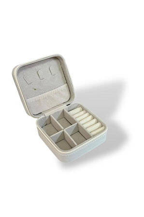 Bölmeli Takı Kutusu & Organizer BEYAZ