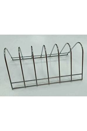 2'li metal gri renk 6 bölmeli tabaklık