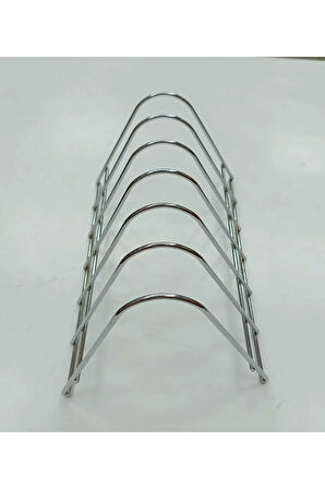 2'li siyah gri renk metal 6 bölmeli tabaklık