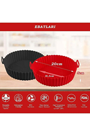 yuvarlak silikon airfrey pişirme kalıbı