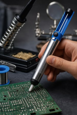 Metal Lehim Pompası Yüksek Emişli Vakumlu Lehim Sökme Aparatı PCB Devre Kartı Tamir Aleti
