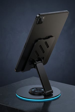 Ayarlanabilir Metal Telefon ve Tablet Tutucu Stand Siyah – Katlanabilir Masaüstü Telefon Standı Universal Uyumlu