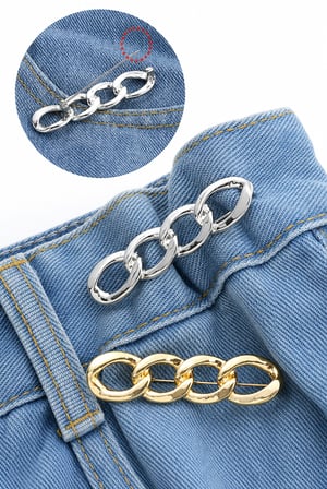 Zincir Model Pantolon Beli Daraltma Aparatı, Kemer, Dekoratif Broş, Bel Küçültme Aparatı, Dikişsiz Bel Daraltma